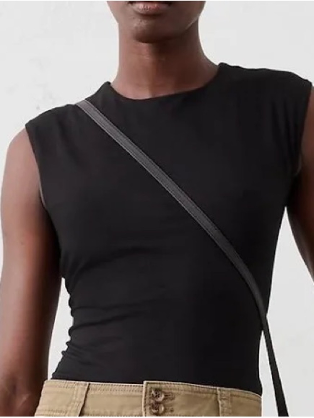 Banana Republic Black Sleeveless Crewneck Tank Top